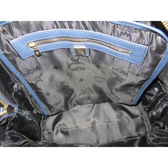 MCM München Visetos Leather Stud Embellished Backpack Laptop Bag - Picture 7 of 15